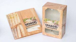 Verkaufsverpackungen für Lebensmittel - Stabile Vollpappe - Spargel, Portionpack